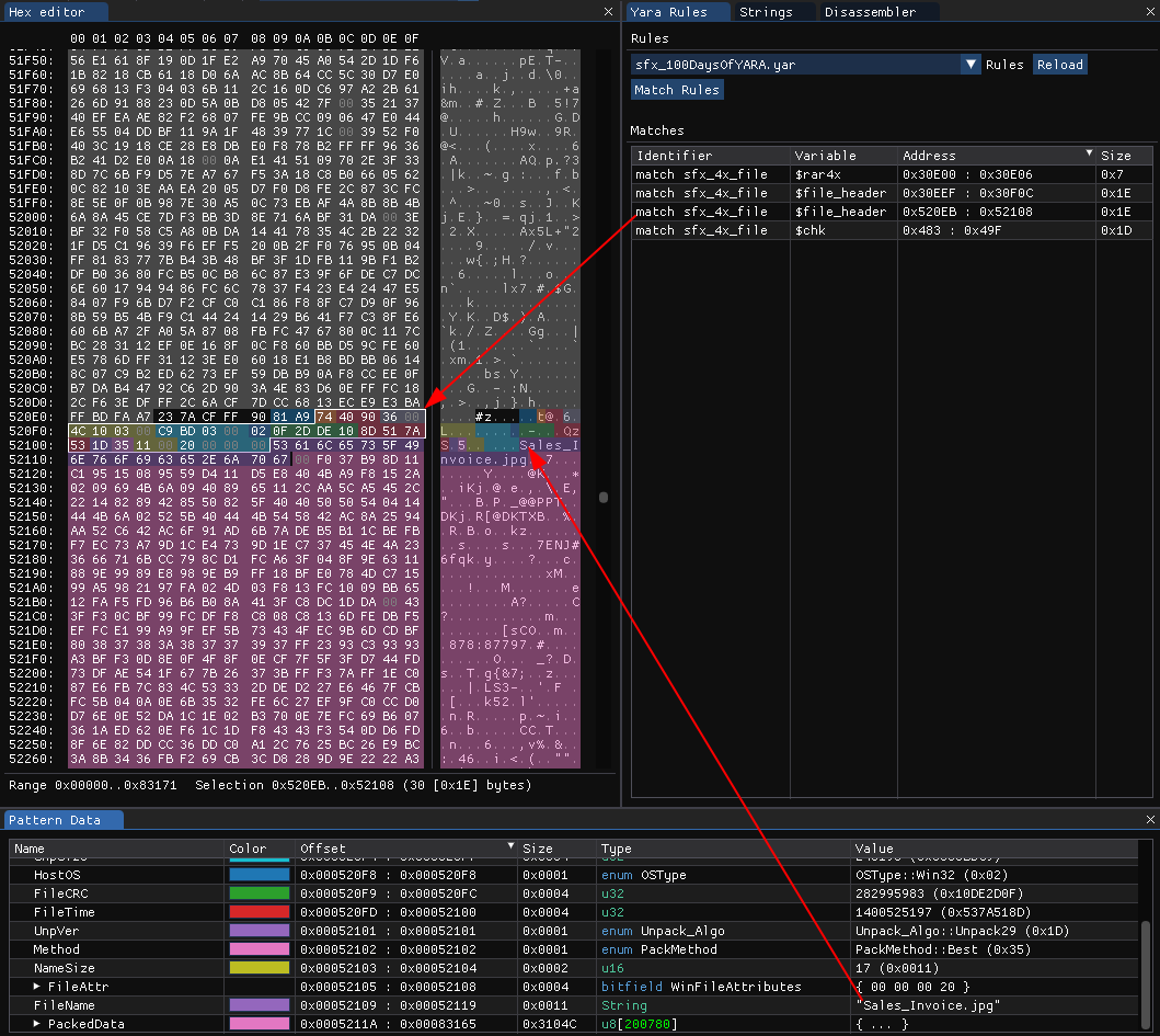 ImHex YARA Matching